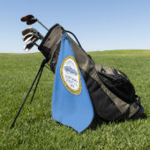 Serviette De Golf Drapeau de Boston, Massachusetts (Vert)