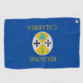 Serviette De Golf Drapeau de Calabre (Italie) (Horizontal)