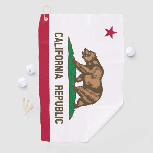Serviette De Golf Drapeau de Californie (En situation)