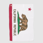 Serviette De Golf Drapeau de Californie (Devant)