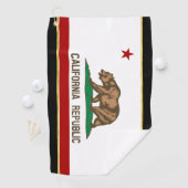 Serviette De Golf Drapeau de Californie (En situation)
