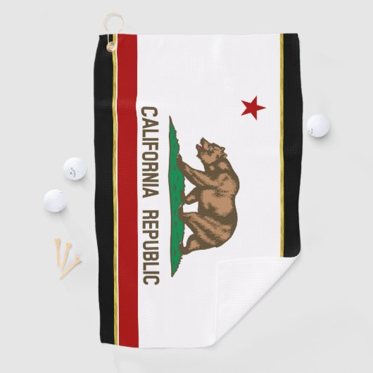 Serviette De Golf Drapeau de Californie (En situation)