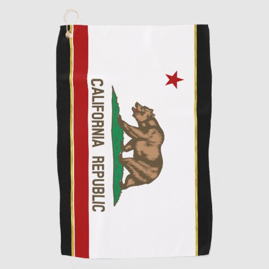 Serviette De Golf Drapeau de Californie (Devant)