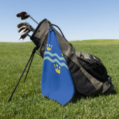 Serviette De Golf Drapeau de Cambridgeshire (Vert)