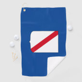 Serviette De Golf Drapeau de Campanie (Italie) (En situation)