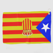 Serviette De Golf Drapeau de Catalogne (Horizontal)