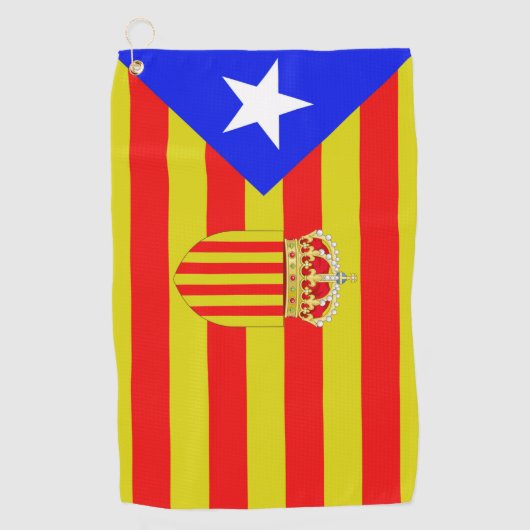 Serviette De Golf Drapeau de Catalogne (Devant)