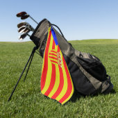 Serviette De Golf Drapeau de Catalogne (Vert)