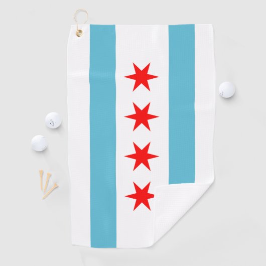 Serviette De Golf Drapeau de Chicago (En situation)