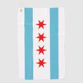 Serviette De Golf Drapeau de Chicago (Devant)
