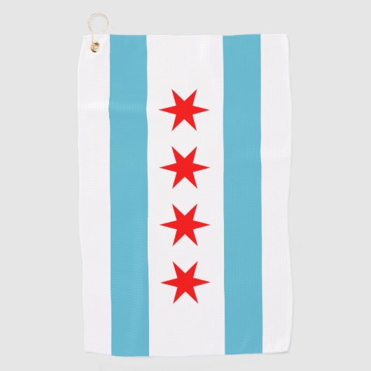 Serviette De Golf Drapeau de Chicago (Devant)