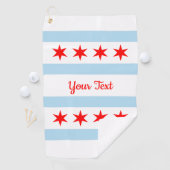 Serviette De Golf Drapeau de Chicago, Illinois (En situation)