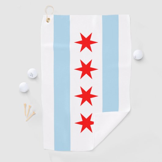 Serviette De Golf Drapeau de Chicago, Illinois (En situation)