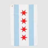 Serviette De Golf Drapeau de Chicago, Illinois (Devant)