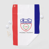 Serviette De Golf Drapeau de Cleveland, Ohio (En situation)