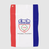 Serviette De Golf Drapeau de Cleveland, Ohio (Devant)
