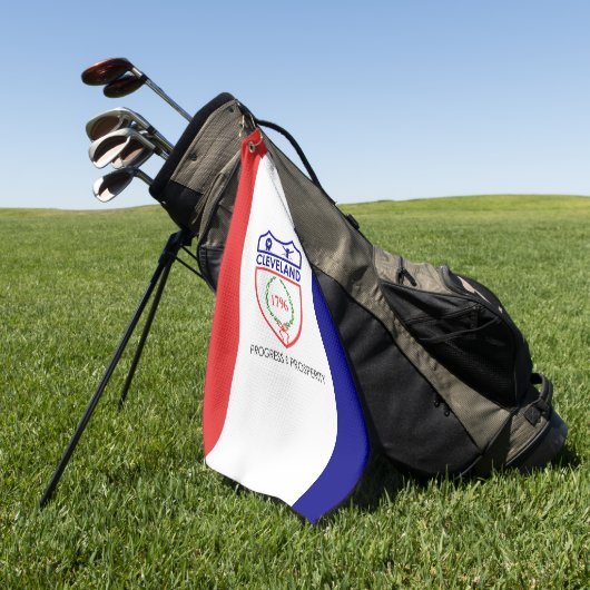 Serviette De Golf Drapeau de Cleveland, Ohio (Vert)