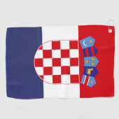 Serviette De Golf Drapeau de Croatie (Horizontal)