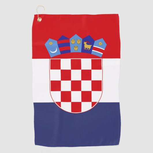 Serviette De Golf Drapeau de Croatie (Devant)