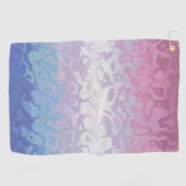 Serviette De Golf Drapeau de fierté bigender tripant ondoyant funky (Horizontal)