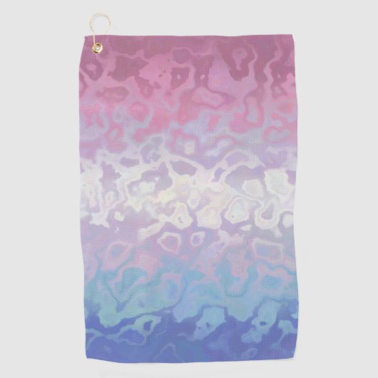 Serviette De Golf Drapeau de fierté bigender tripant ondoyant funky (Devant)