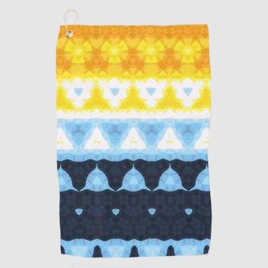 Serviette De Golf Drapeau de fierté Boho Groovy Géométrique Abstrait (Devant)