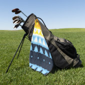 Serviette De Golf Drapeau de fierté Boho Groovy Géométrique Abstrait (Vert)