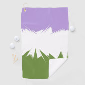 Serviette De Golf Drapeau de fierté Genderqueer abstrait ZigZag épic (En situation)