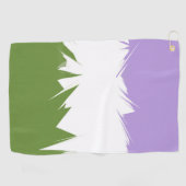 Serviette De Golf Drapeau de fierté Genderqueer abstrait ZigZag épic (Horizontal)