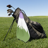 Serviette De Golf Drapeau de fierté Genderqueer abstrait ZigZag épic (Vert)