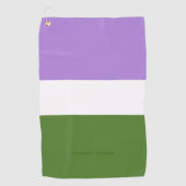 Serviette De Golf Drapeau de fierté genderqueer de SlipperyJoe lavan (Devant)