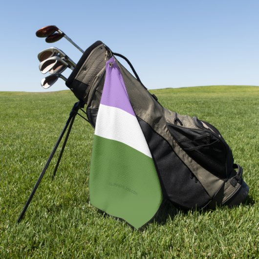 Serviette De Golf Drapeau de fierté genderqueer de SlipperyJoe lavan (Vert)