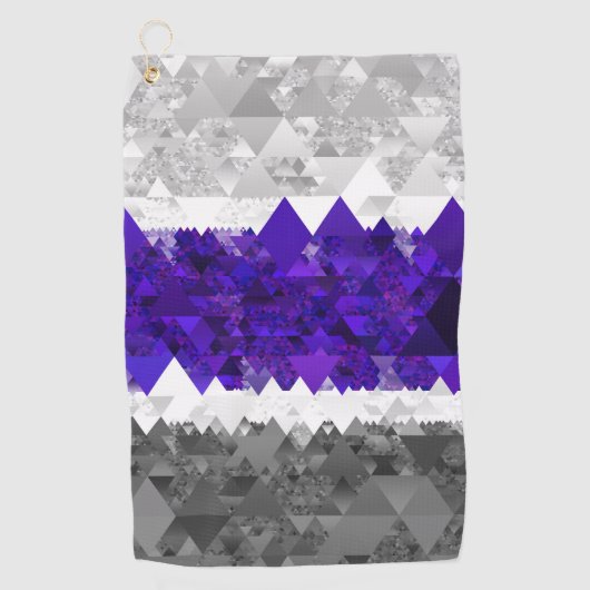 Serviette De Golf Drapeau de fierté Greygender Boho Géométrique Mod (Devant)
