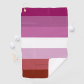 Serviette De Golf Drapeau de fierté lesbienne de SlipperyJoe's fémin (En situation)