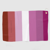 Serviette De Golf Drapeau de fierté lesbienne de SlipperyJoe's fémin (Horizontal)