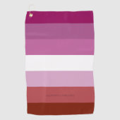 Serviette De Golf Drapeau de fierté lesbienne de SlipperyJoe's fémin (Devant)