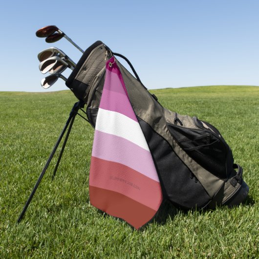 Serviette De Golf Drapeau de fierté lesbienne de SlipperyJoe's fémin (Vert)