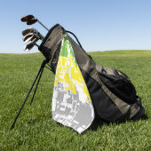 Serviette De Golf Drapeau de fierté Lithromantique abstrait funky gé (Vert)