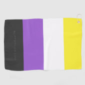 Serviette De Golf Drapeau de fierté non binaire de SlipperyJoe's jau (Horizontal)