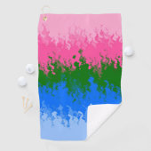 Serviette De Golf Drapeau de fierté omniromantique abstrait ondulé t (En situation)