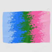 Serviette De Golf Drapeau de fierté omniromantique abstrait ondulé t (Horizontal)