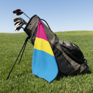 Serviette De Golf Drapeau de fierté pansexuelle SlipperyJoe rose amb