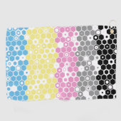 Serviette De Golf Drapeau de fierté polygender abstrait géométrique (Horizontal)