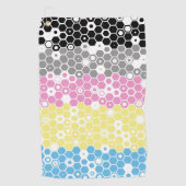 Serviette De Golf Drapeau de fierté polygender abstrait géométrique (Devant)