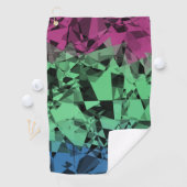 Serviette De Golf Drapeau de fierté polysexuel groovy éclectique rét (En situation)