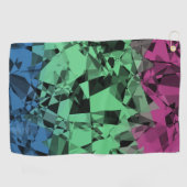 Serviette De Golf Drapeau de fierté polysexuel groovy éclectique rét (Horizontal)