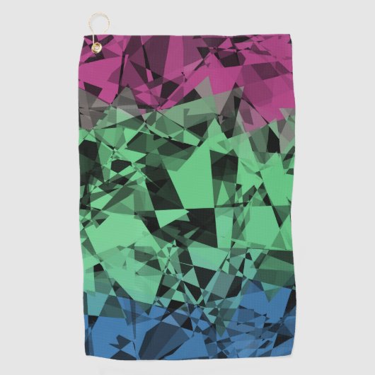 Serviette De Golf Drapeau de fierté polysexuel groovy éclectique rét (Devant)