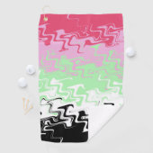 Serviette De Golf Drapeau de fierté récipromantique abstrait ondulé (En situation)