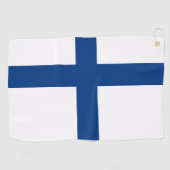 Serviette De Golf Drapeau de Finlande (Horizontal)
