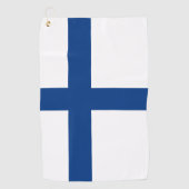 Serviette De Golf Drapeau de Finlande (Devant)